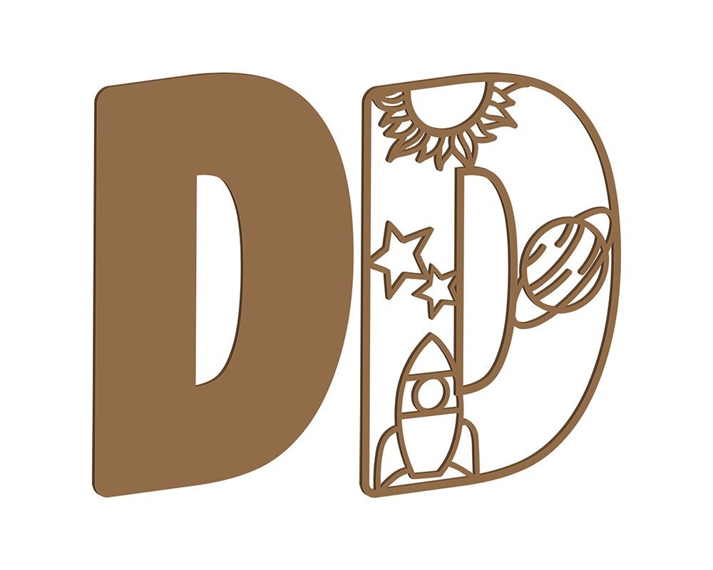 MDF Space Themed Letters