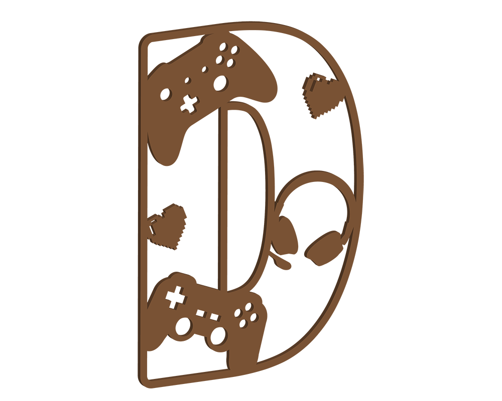 MDF Gamer Themed Letters