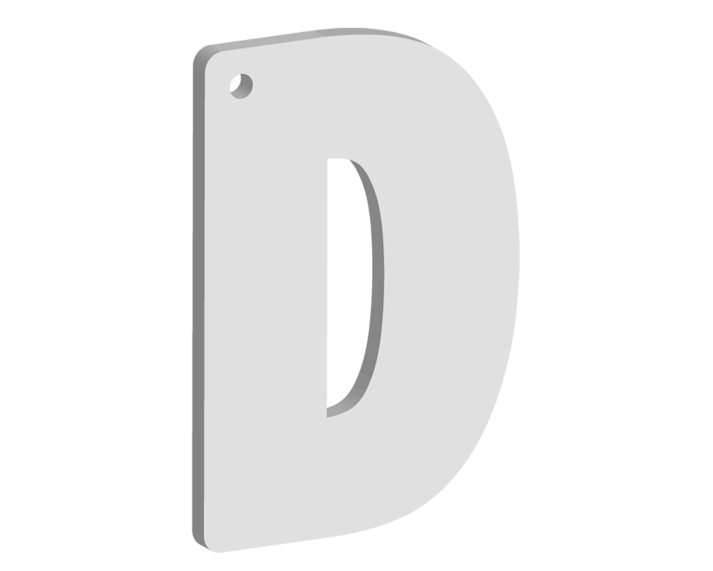 Initial Letter Keyring 60mm