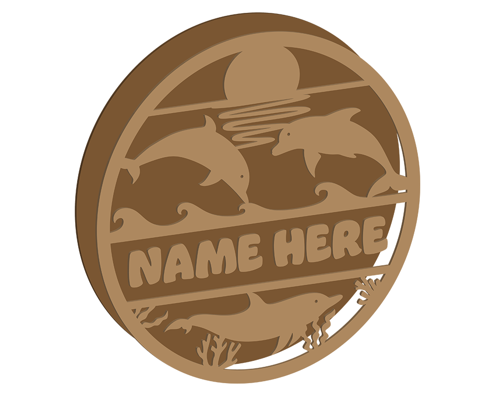 Dolphin Themed Name Plaque