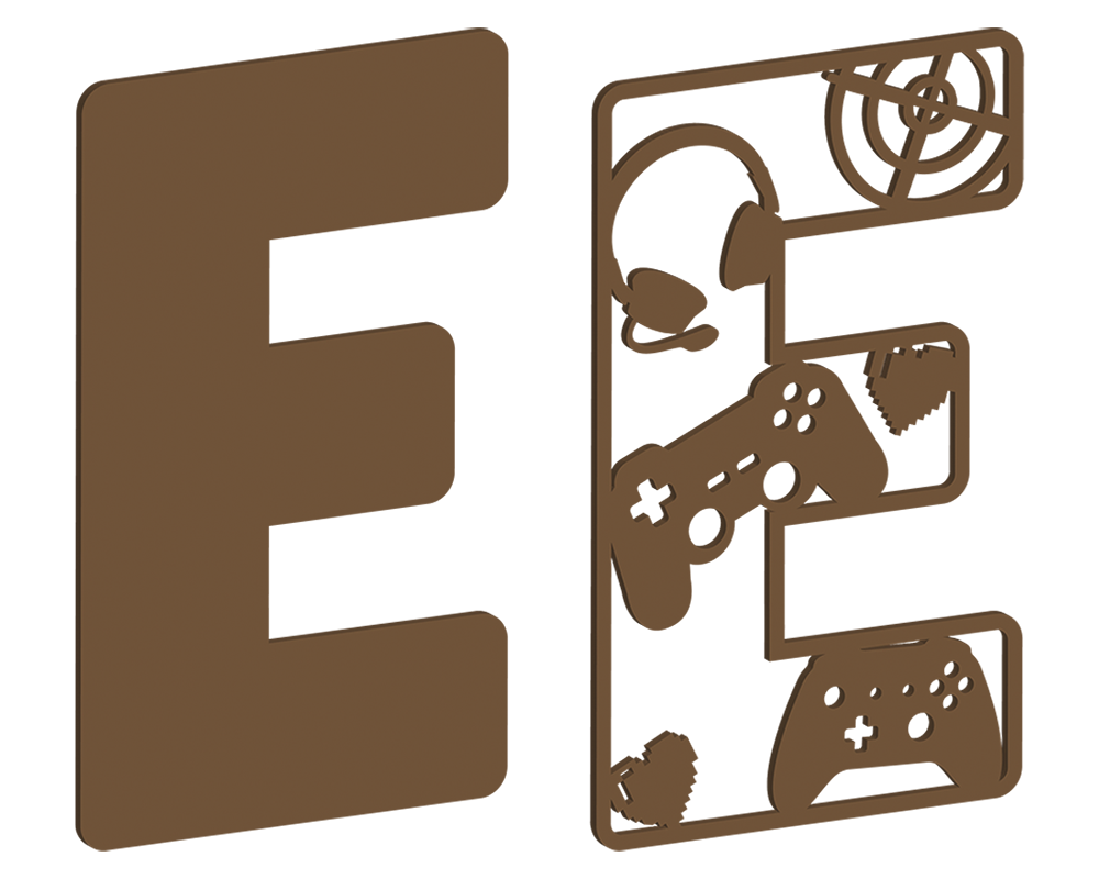 MDF Gamer Themed Letters