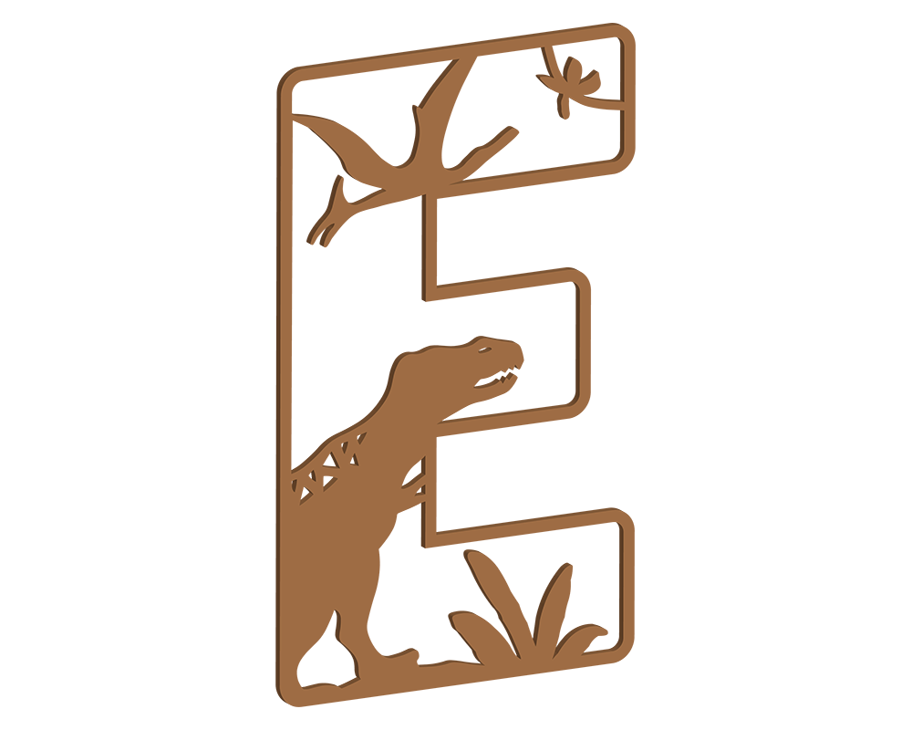 MDF Dino Themed Letters