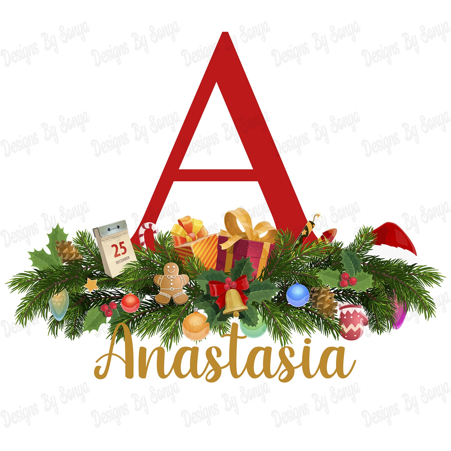 Christmas Garland Alphabet Set