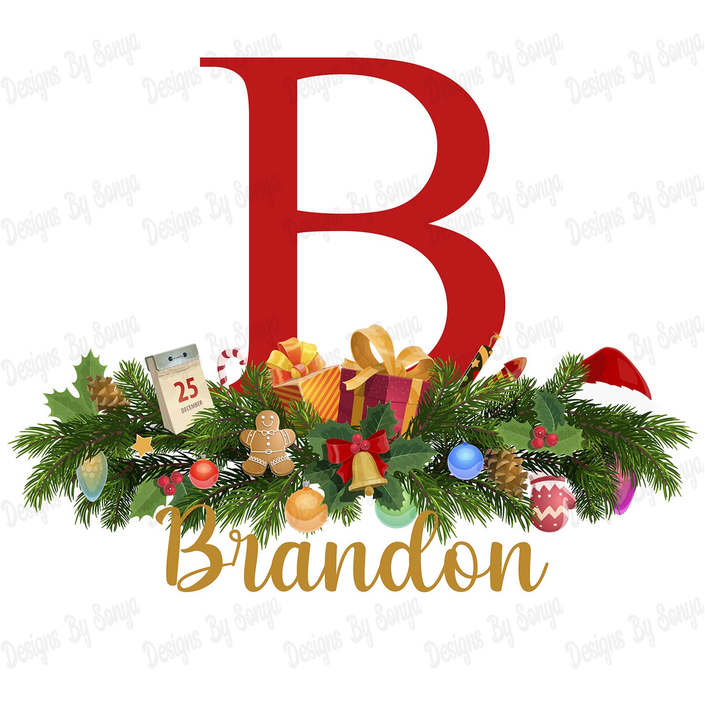 Christmas Garland Alphabet Set