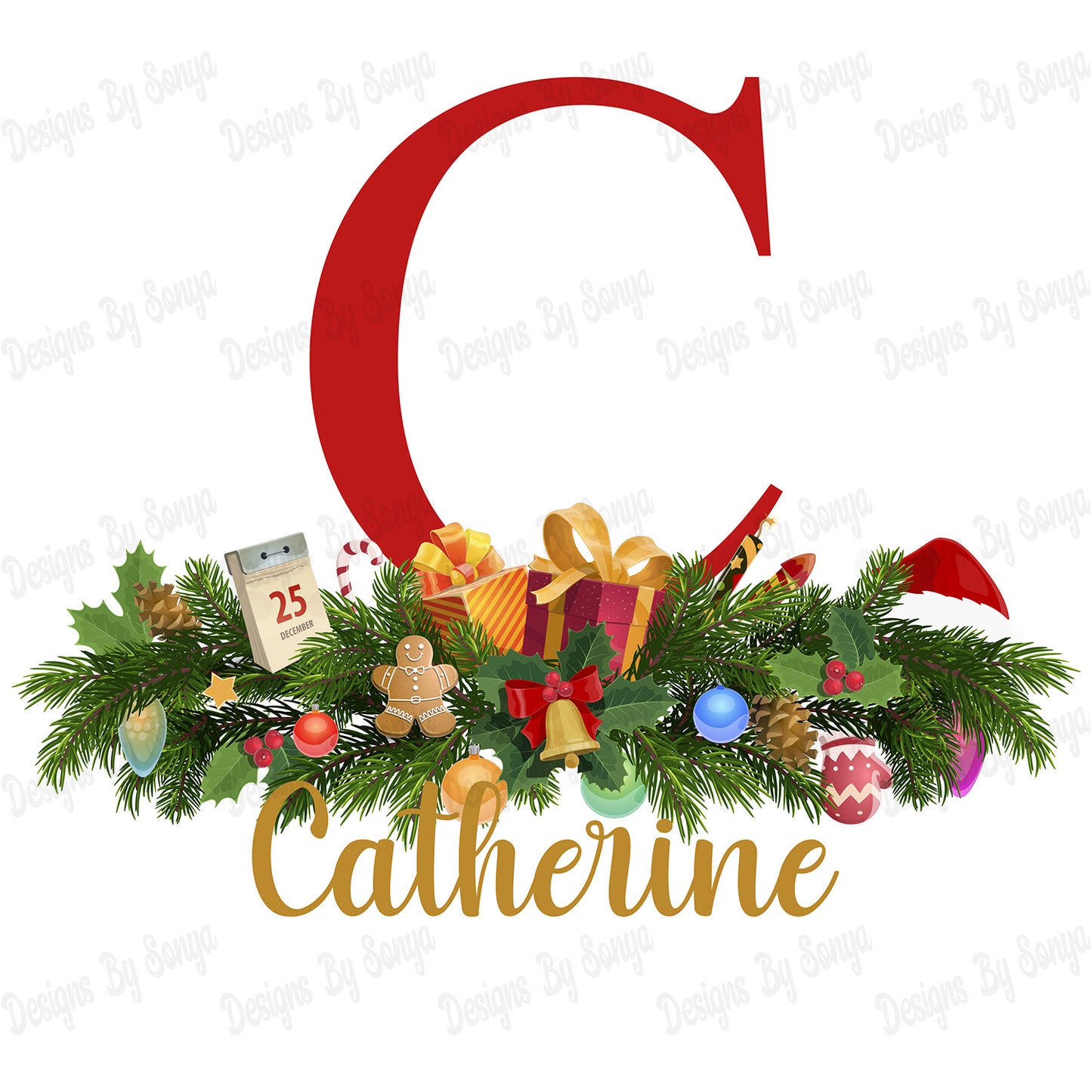 Christmas Garland Alphabet Set
