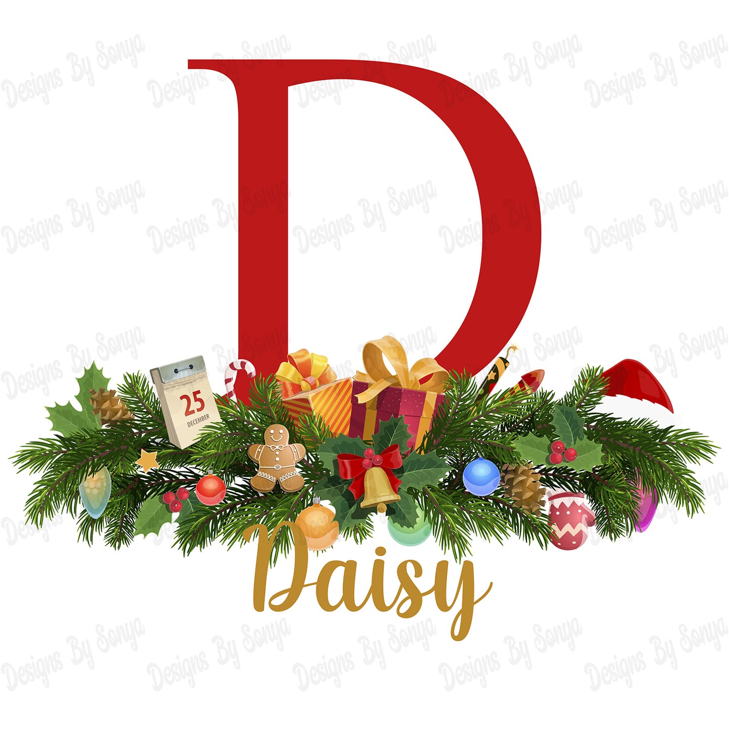 Christmas Garland Alphabet Set