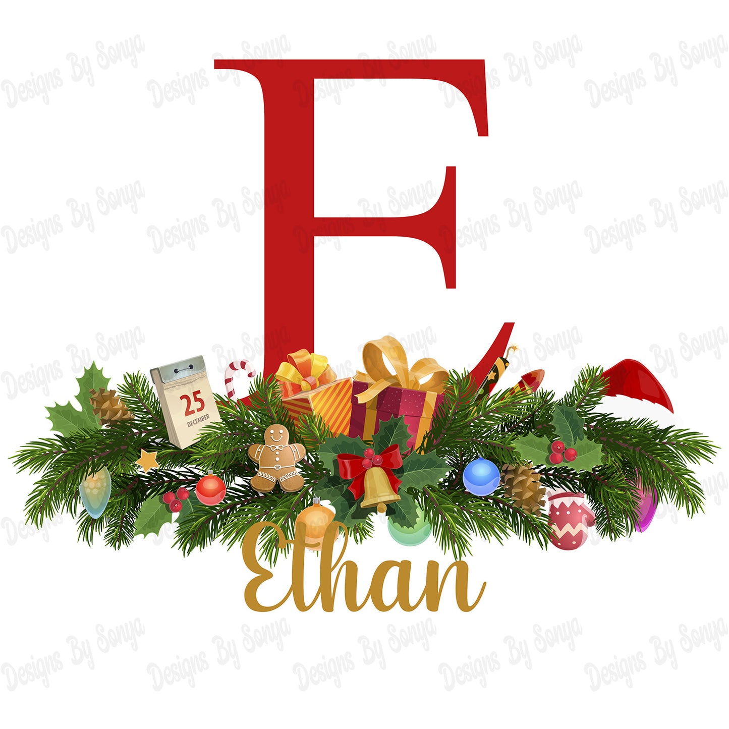 Christmas Garland Alphabet Set
