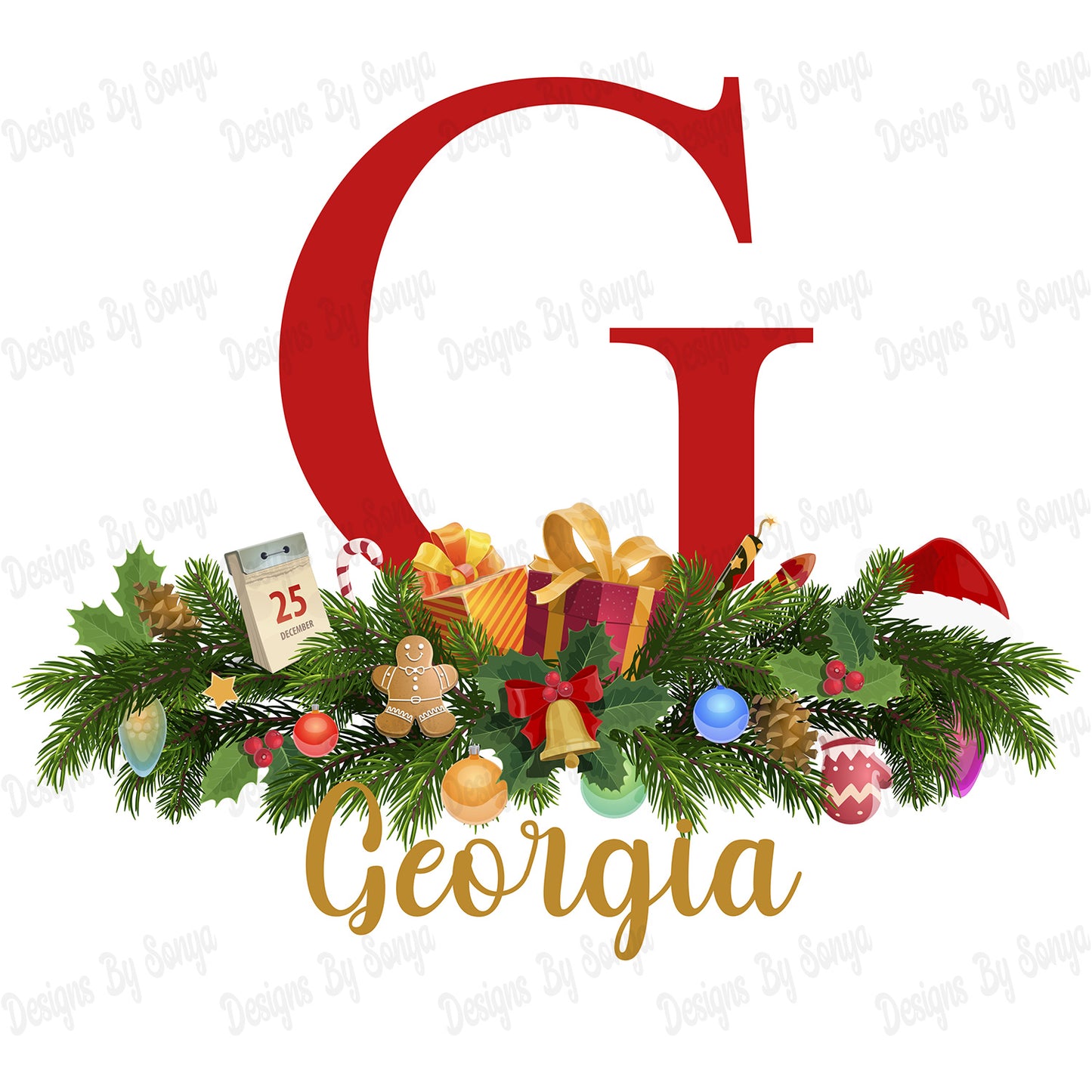 Christmas Garland Alphabet Set