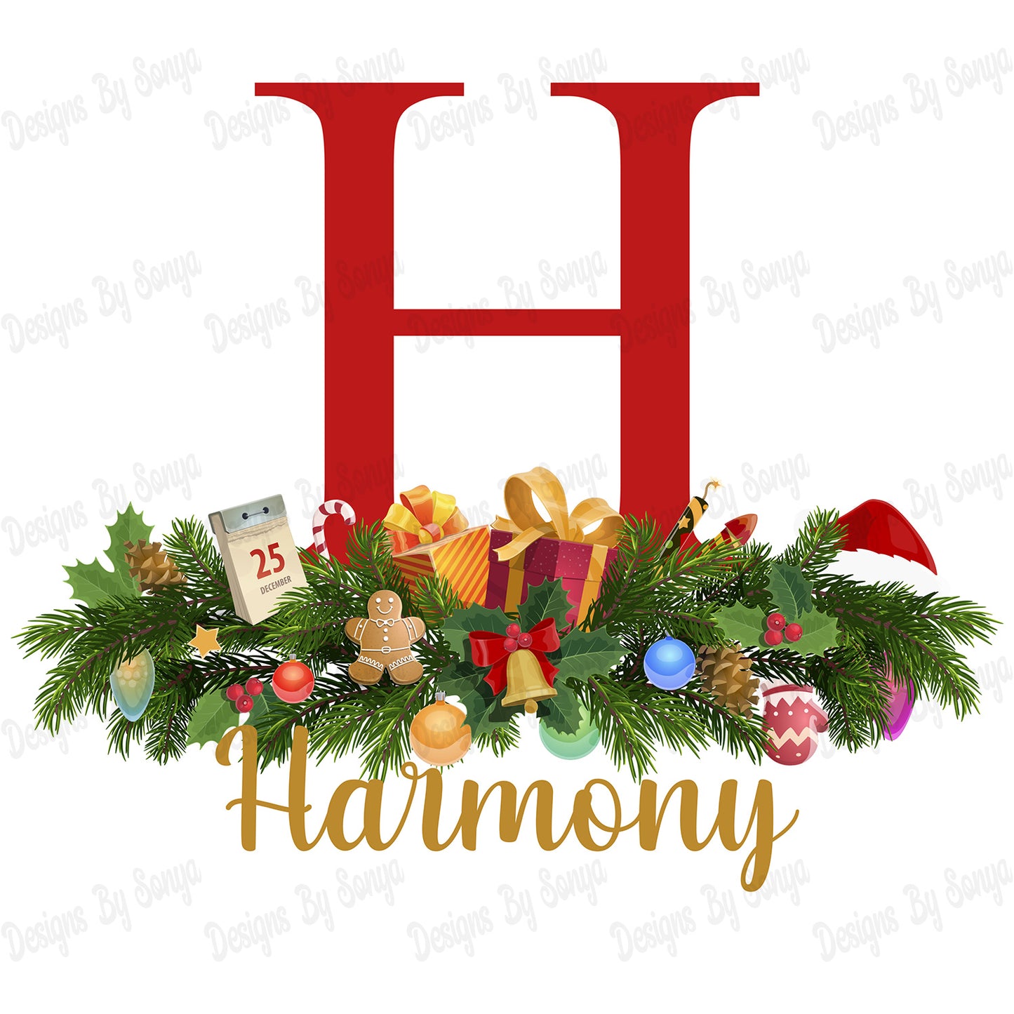 Christmas Garland Alphabet Set