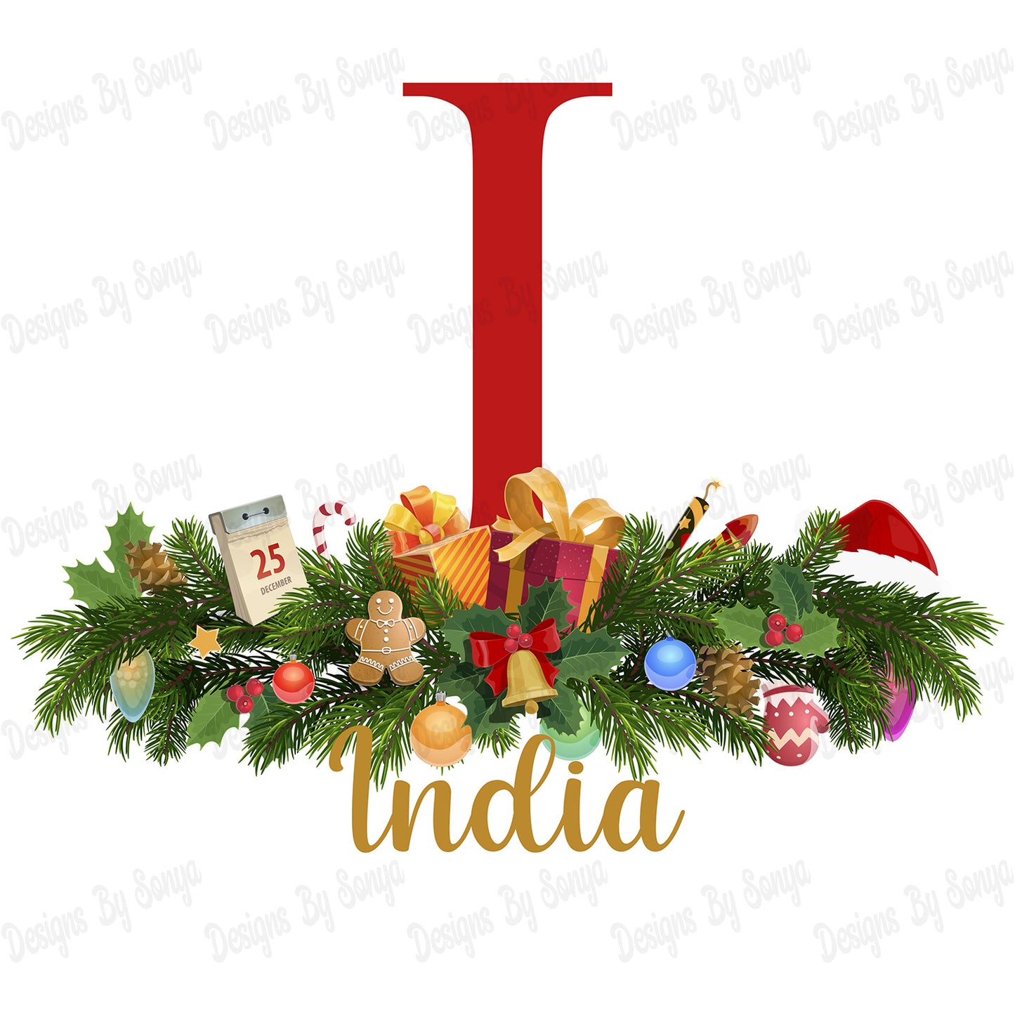 Christmas Garland Alphabet Set