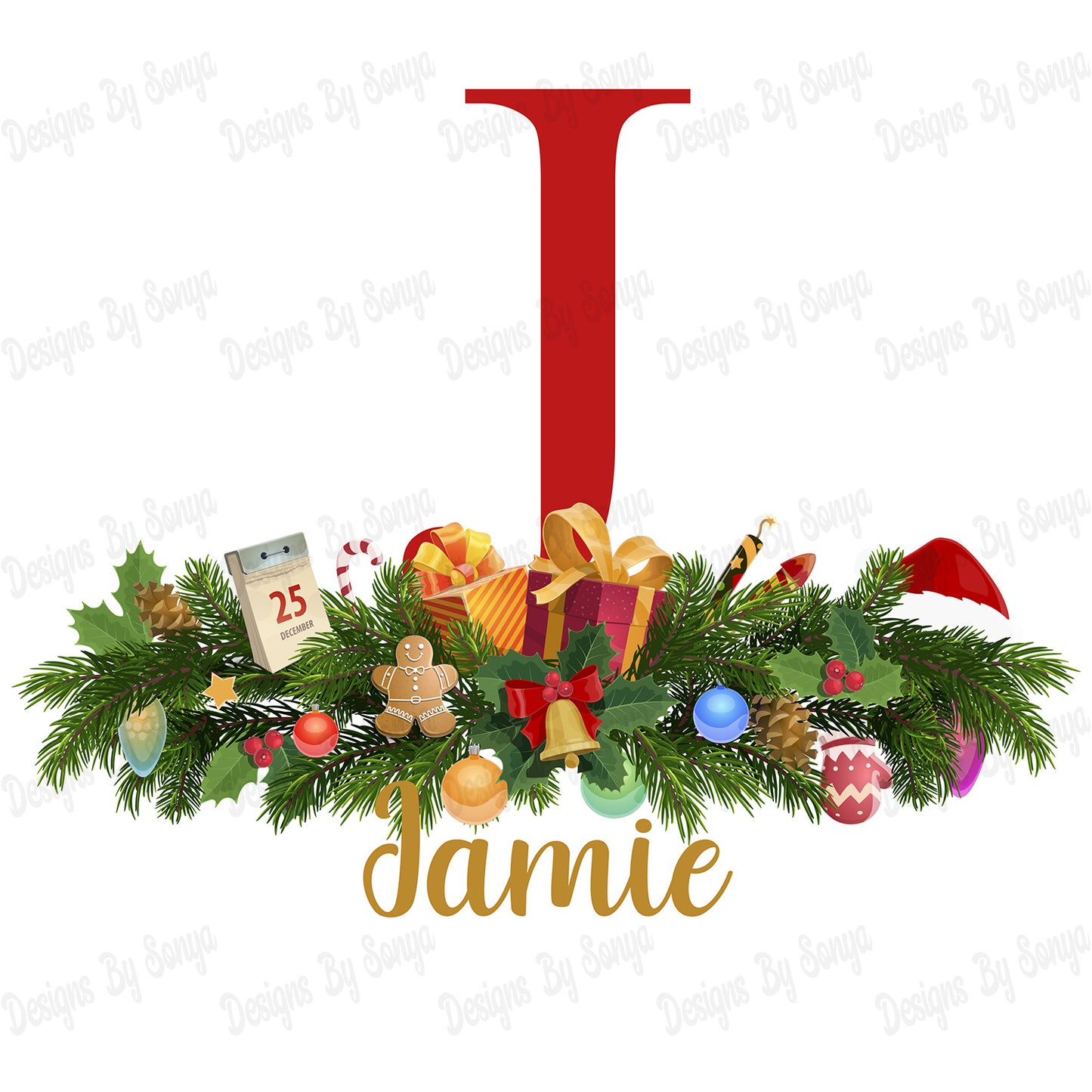 Christmas Garland Alphabet Set