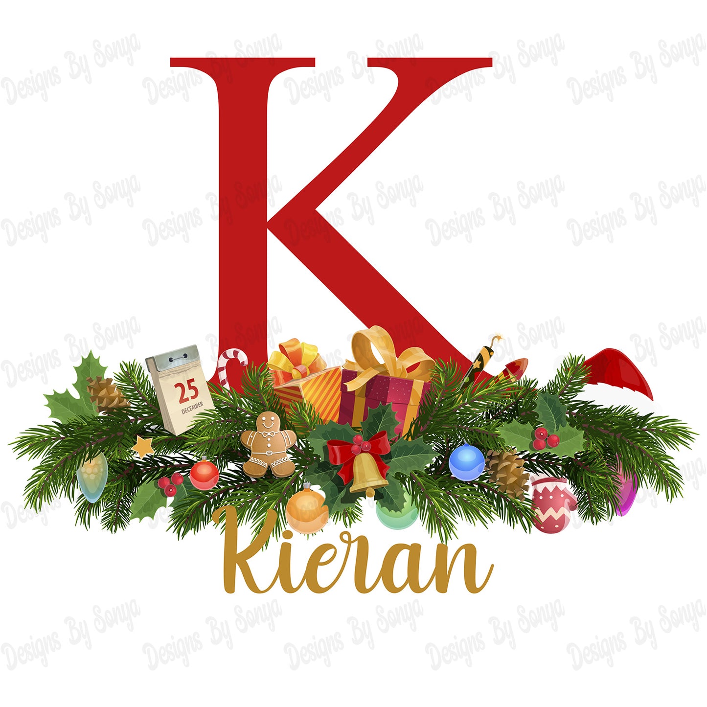 Christmas Garland Alphabet Set