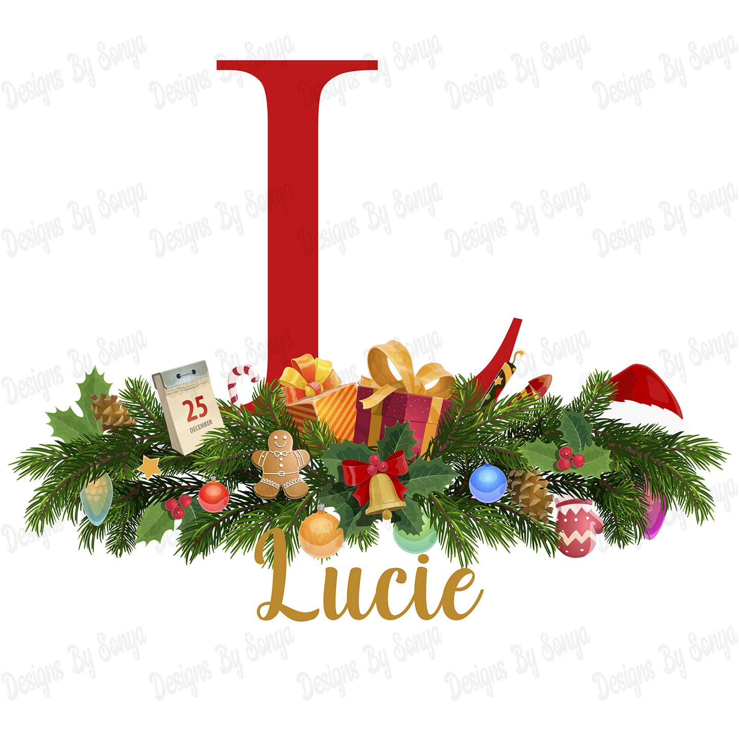 Christmas Garland Alphabet Set