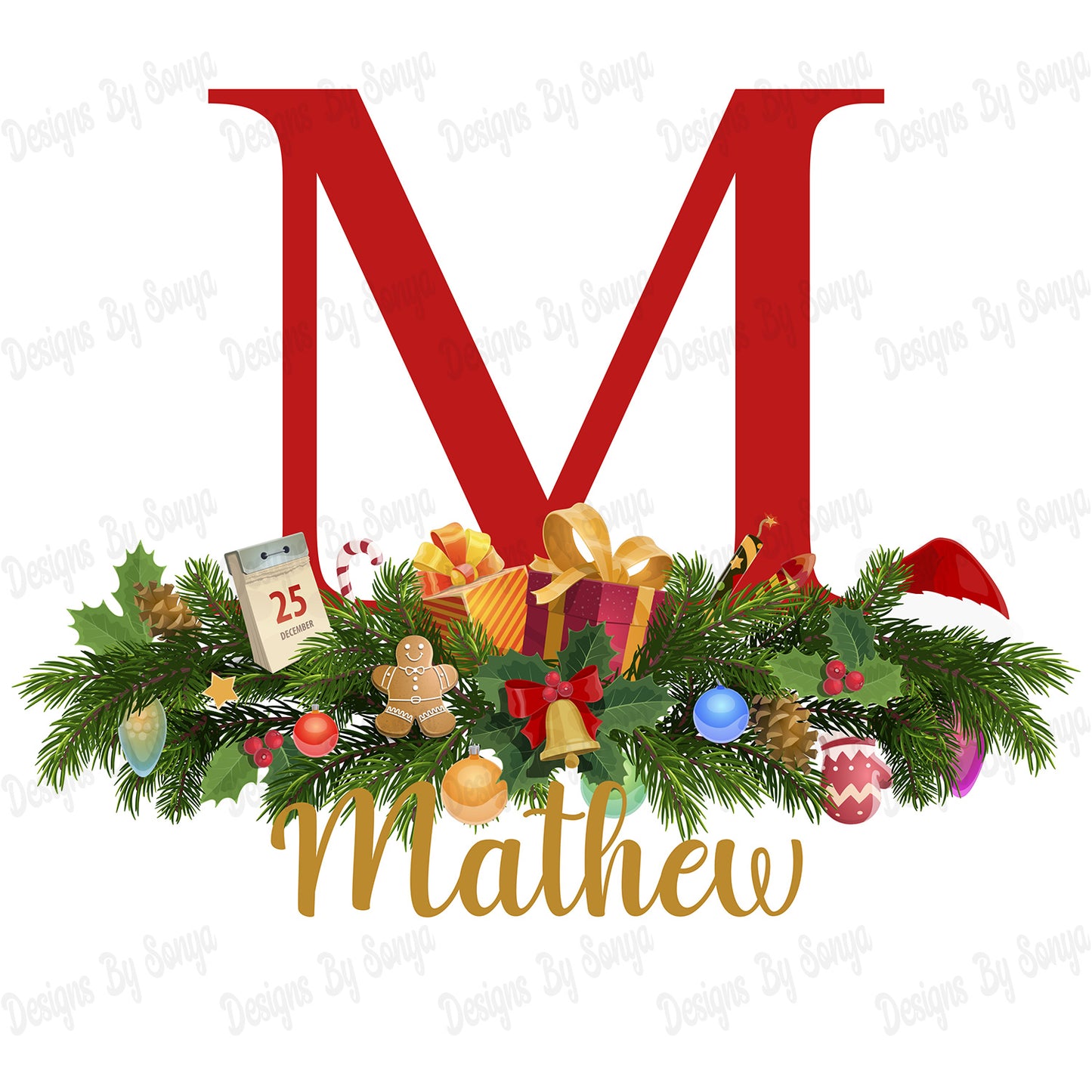 Christmas Garland Alphabet Set