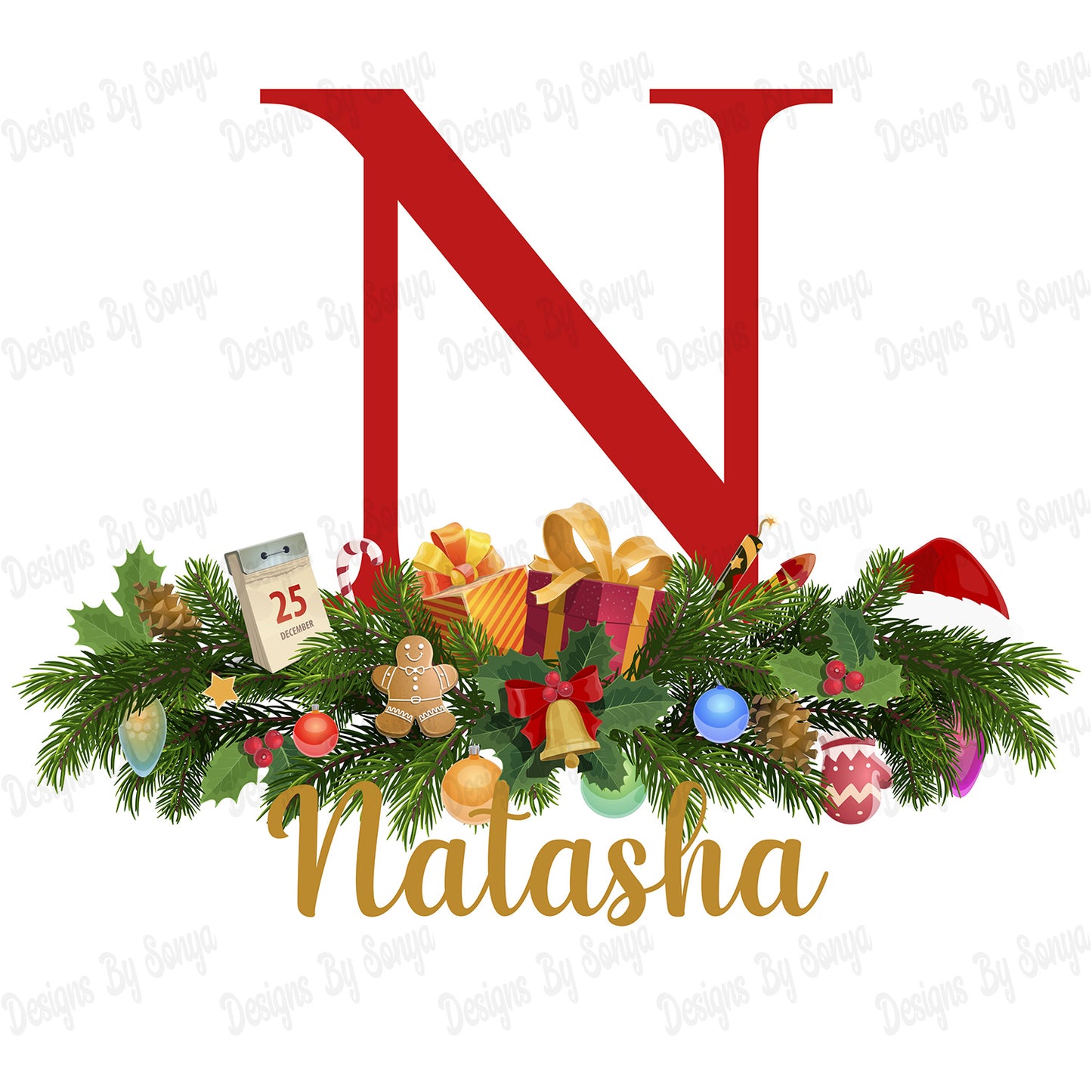 Christmas Garland Alphabet Set