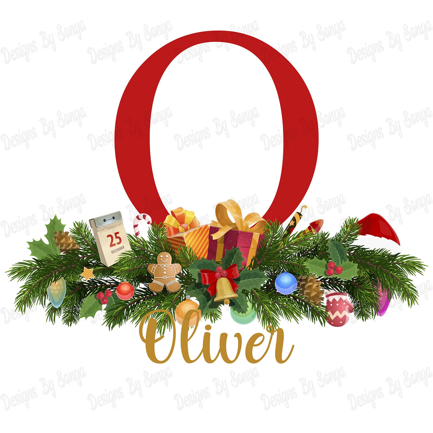 Christmas Garland Alphabet Set