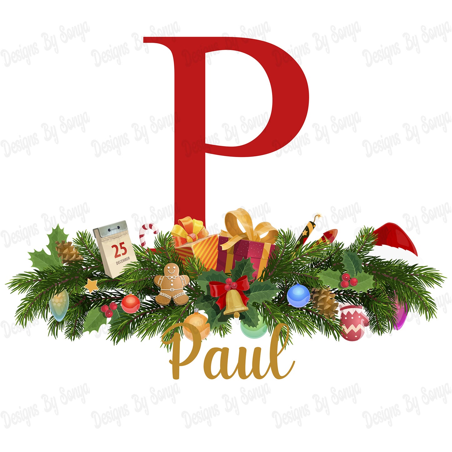 Christmas Garland Alphabet Set