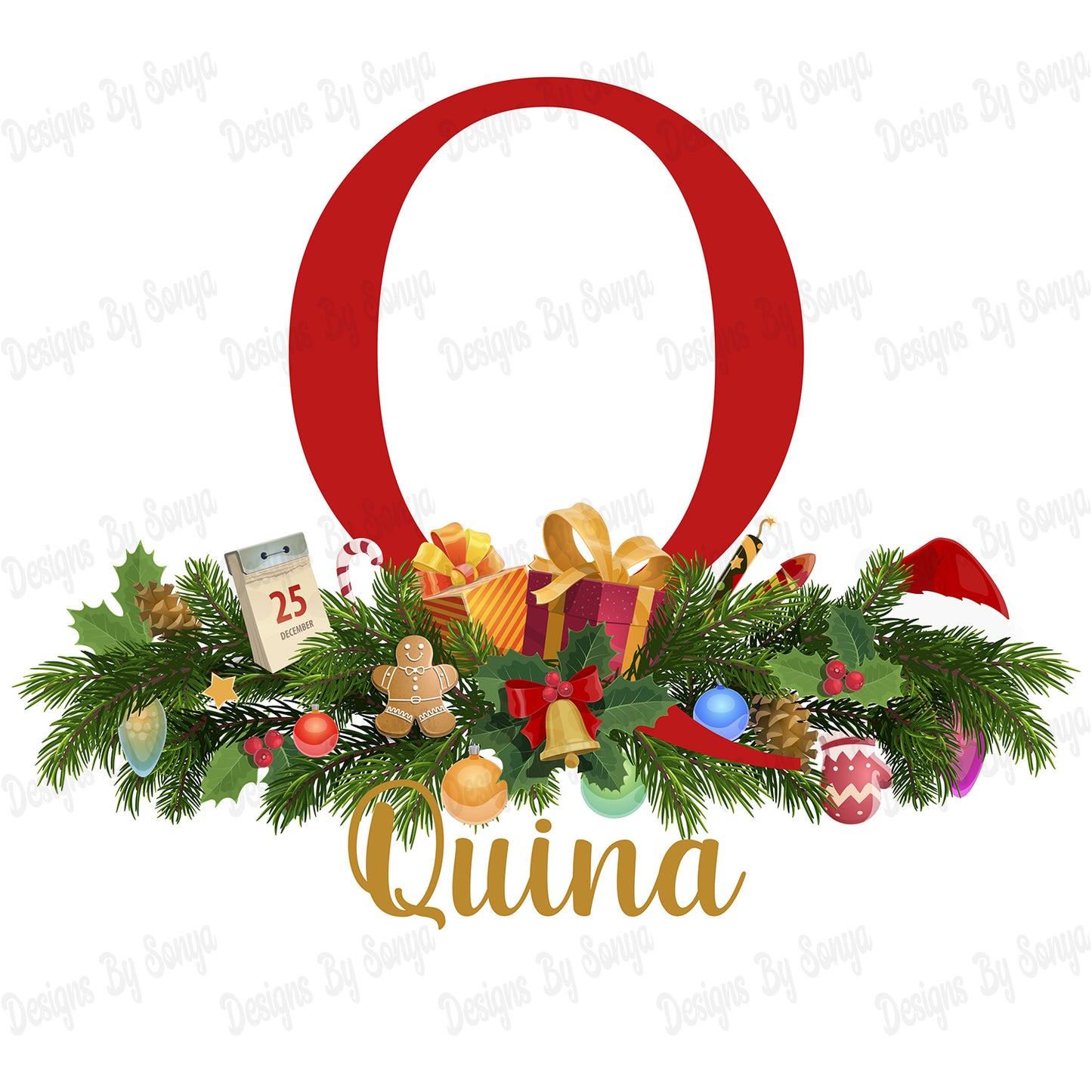 Christmas Garland Alphabet Set