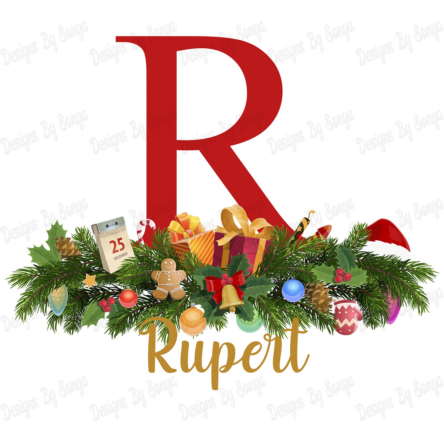 Christmas Garland Alphabet Set