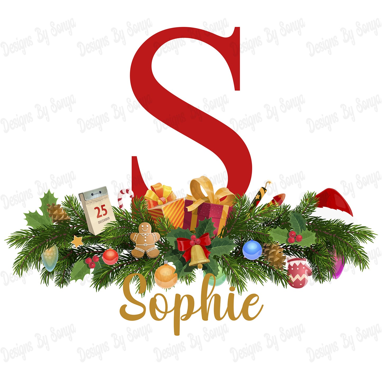 Christmas Garland Alphabet Set