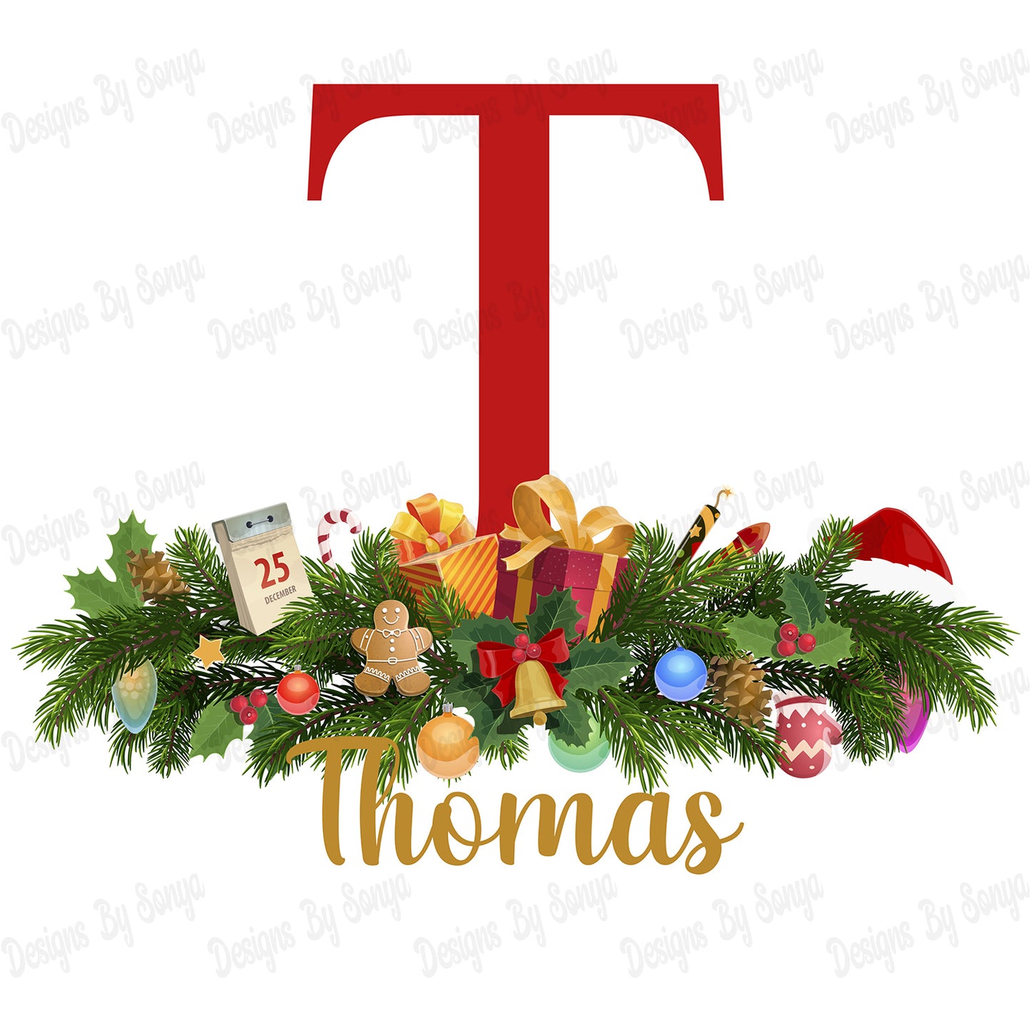 Christmas Garland Alphabet Set