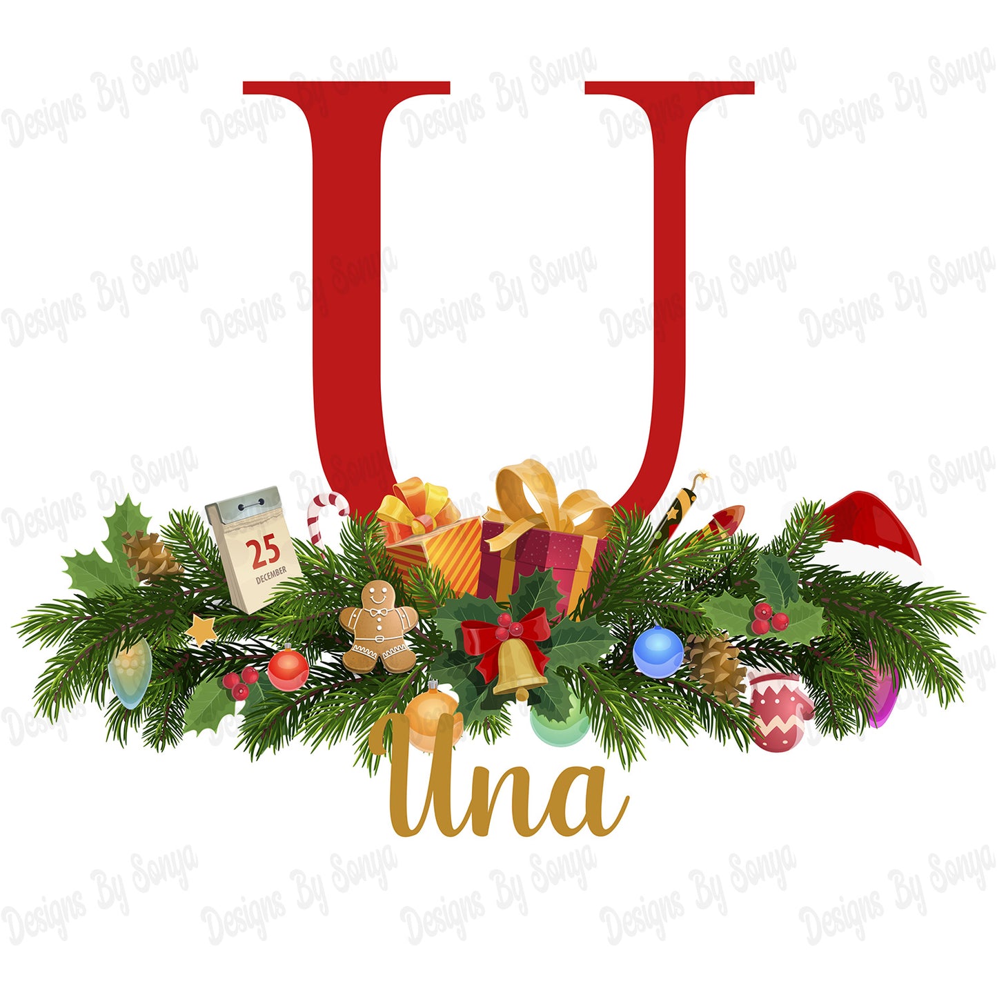 Christmas Garland Alphabet Set