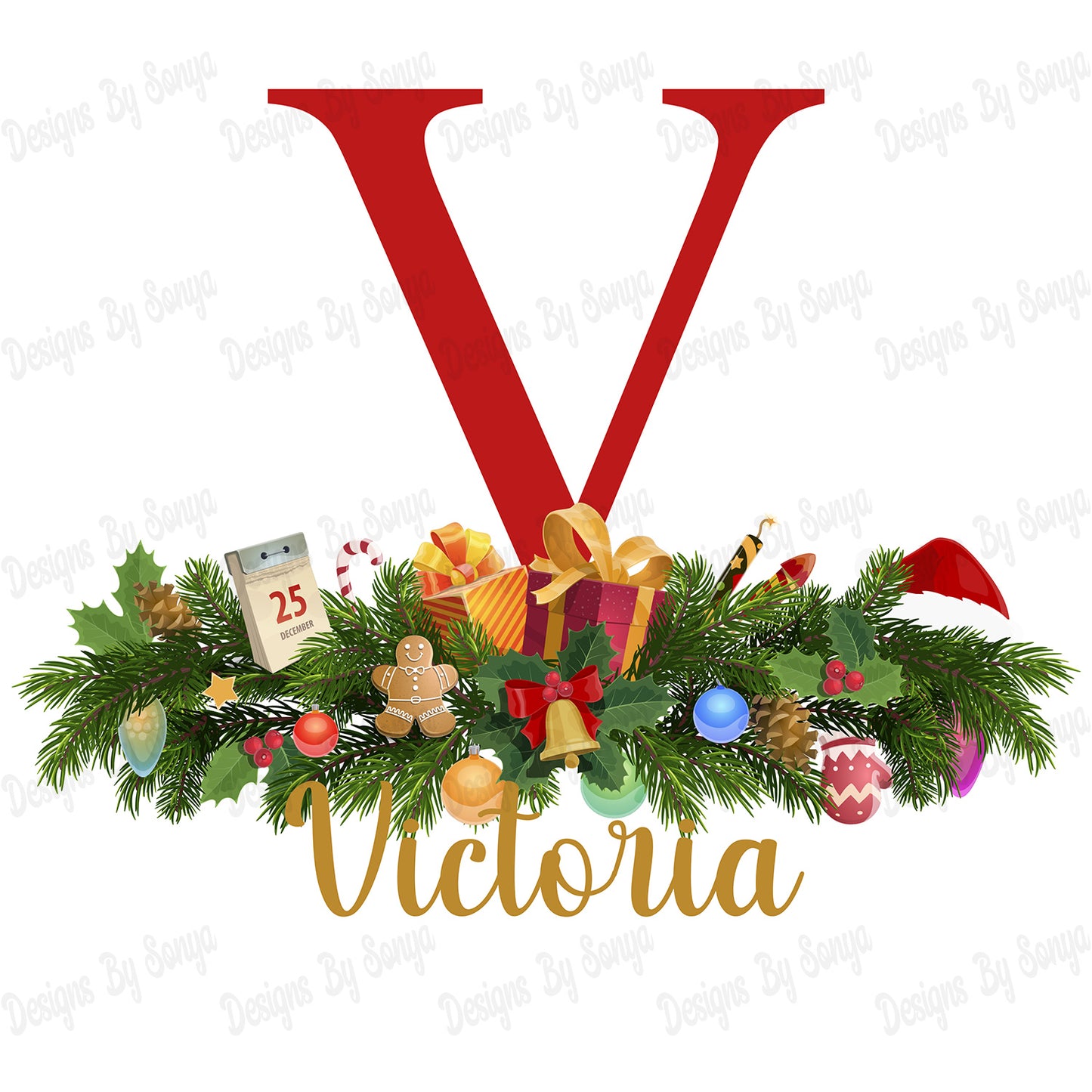 Christmas Garland Alphabet Set
