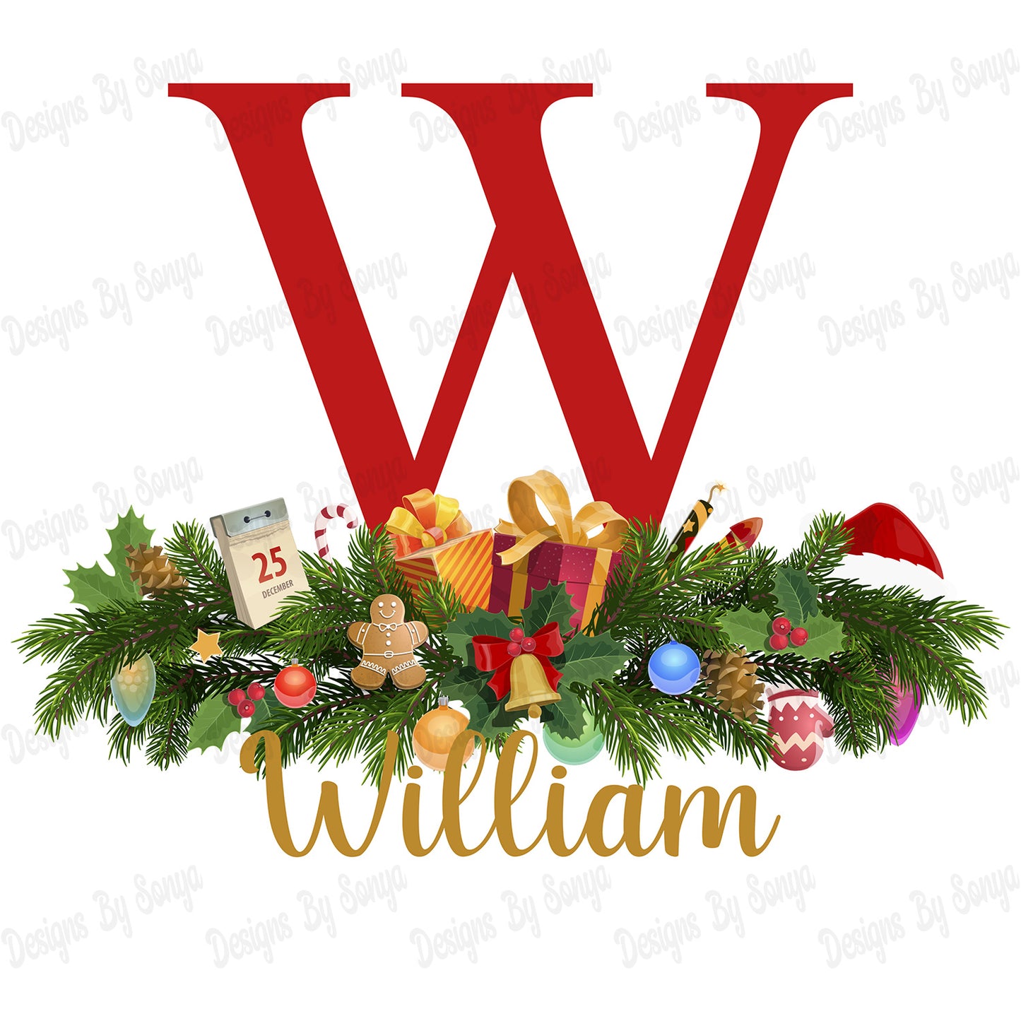Christmas Garland Alphabet Set