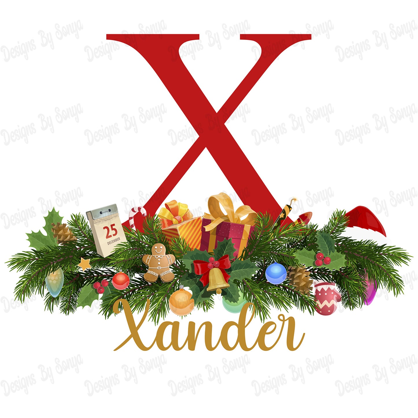 Christmas Garland Alphabet Set