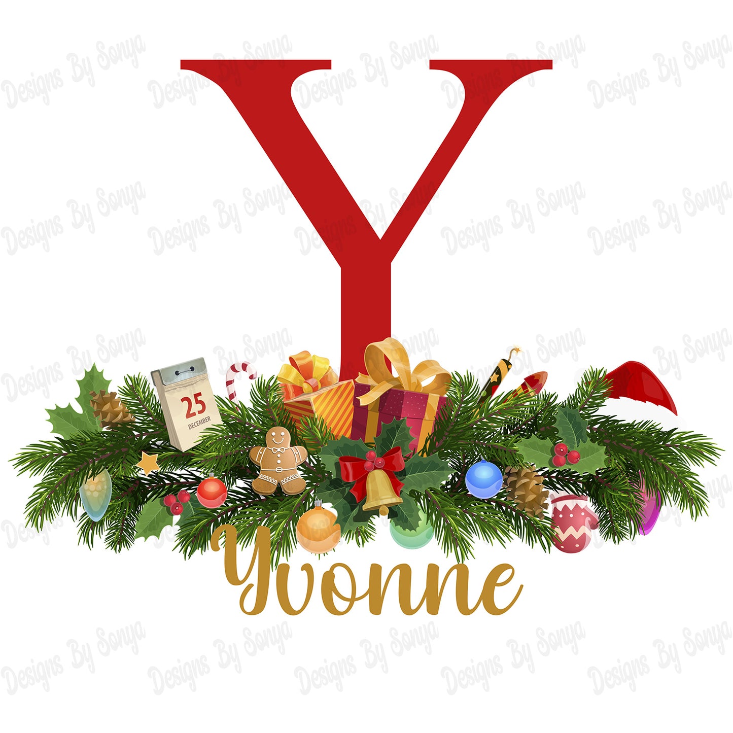 Christmas Garland Alphabet Set