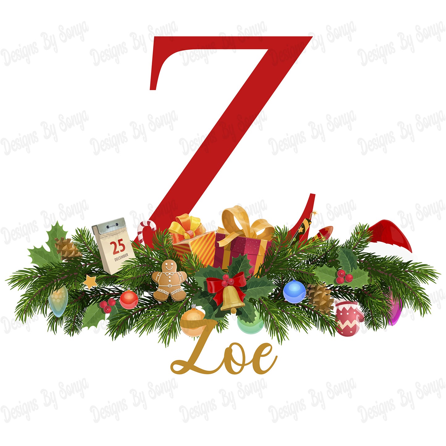 Christmas Garland Alphabet Set