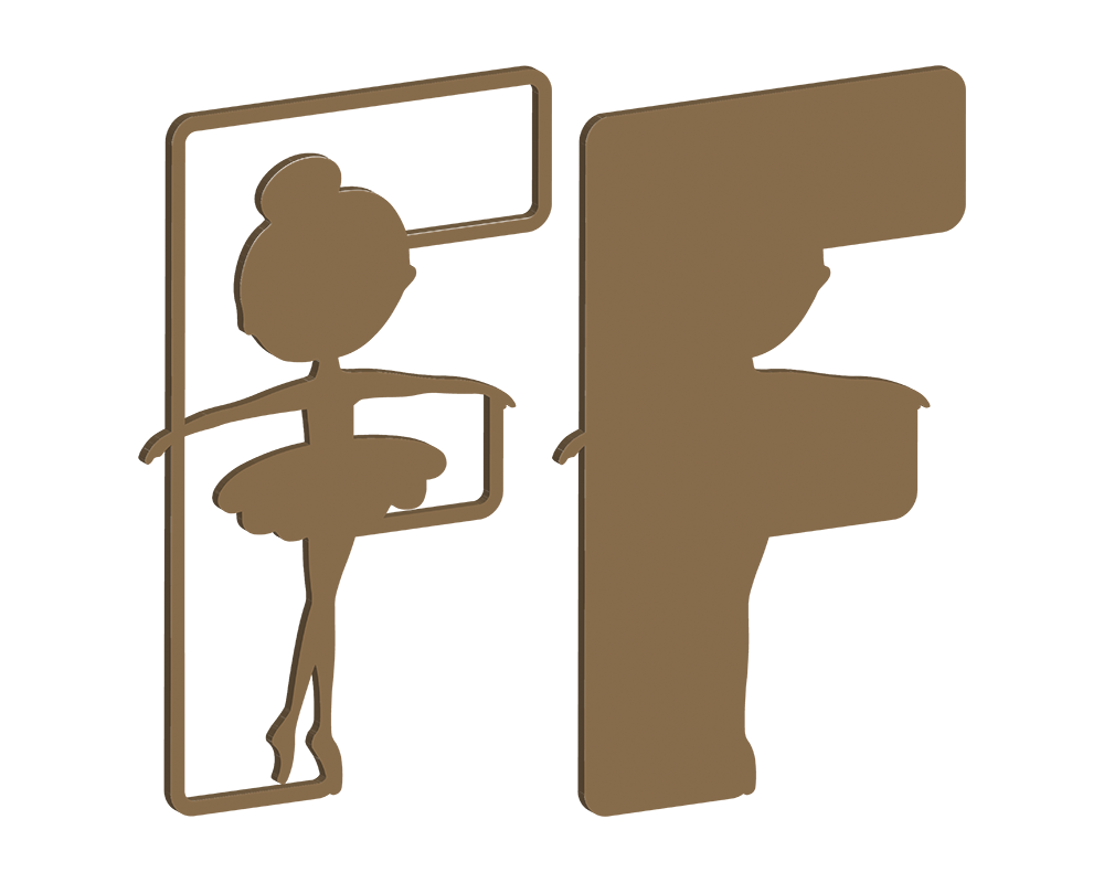 MDF Ballerina Themed Letters