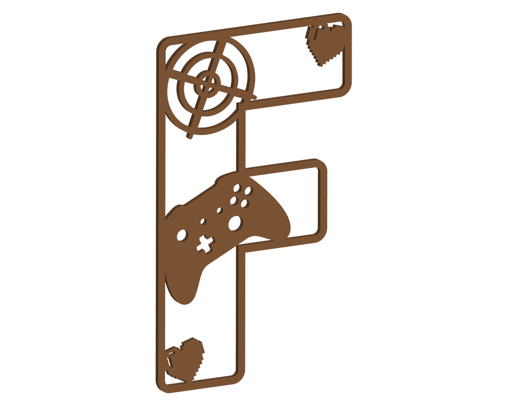 MDF Gamer Themed Letters