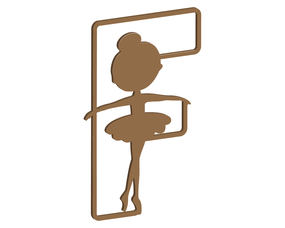 MDF Ballerina Themed Letters