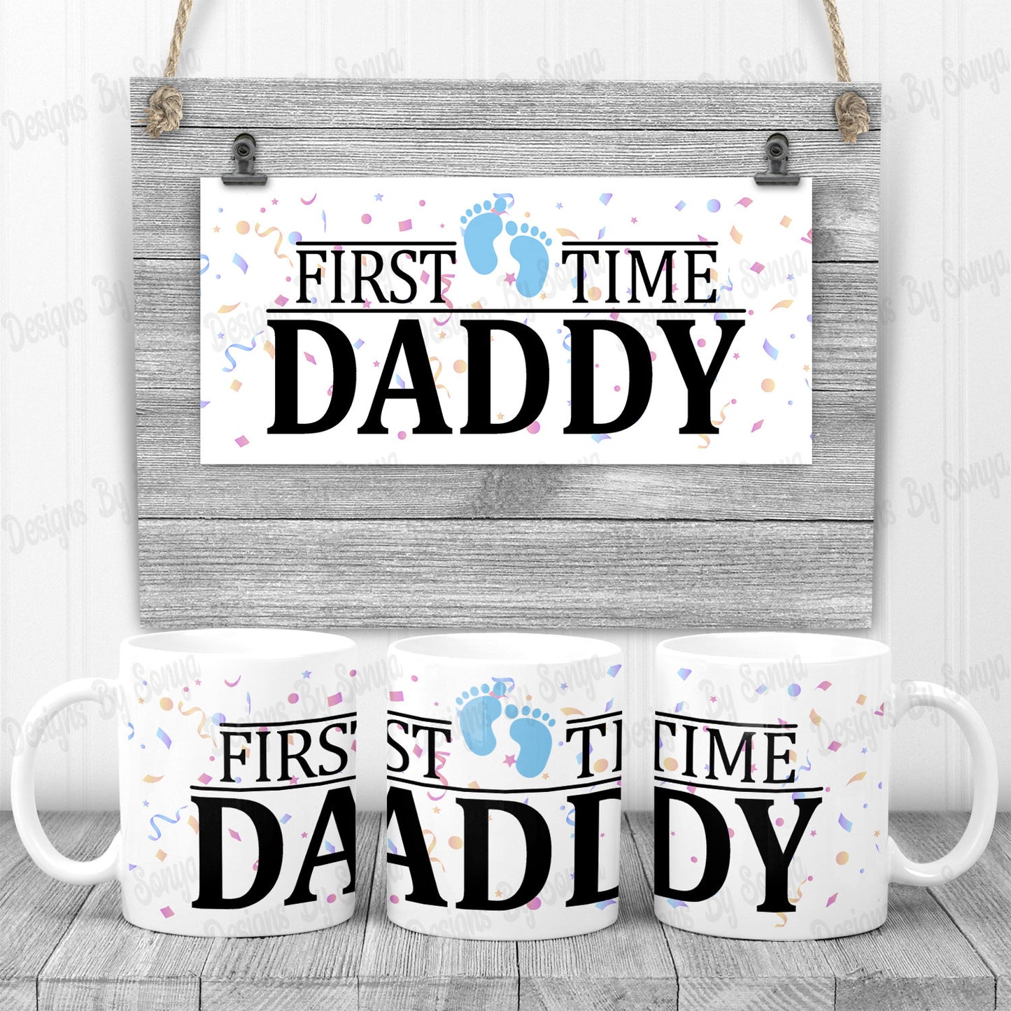 First Time Daddy Mug Design