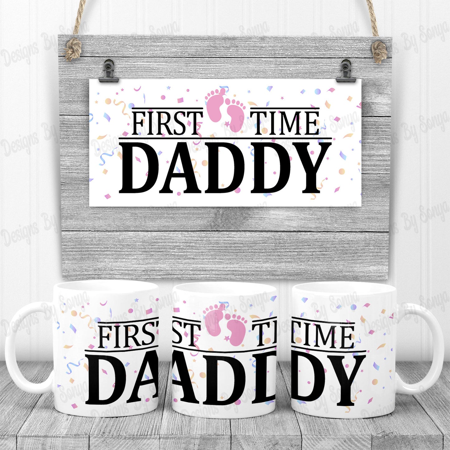 First Time Daddy Mug Design