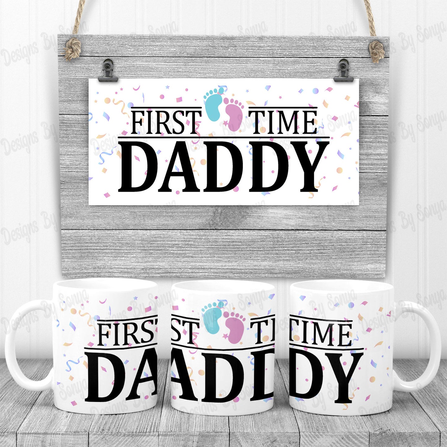 First Time Daddy Mug Design