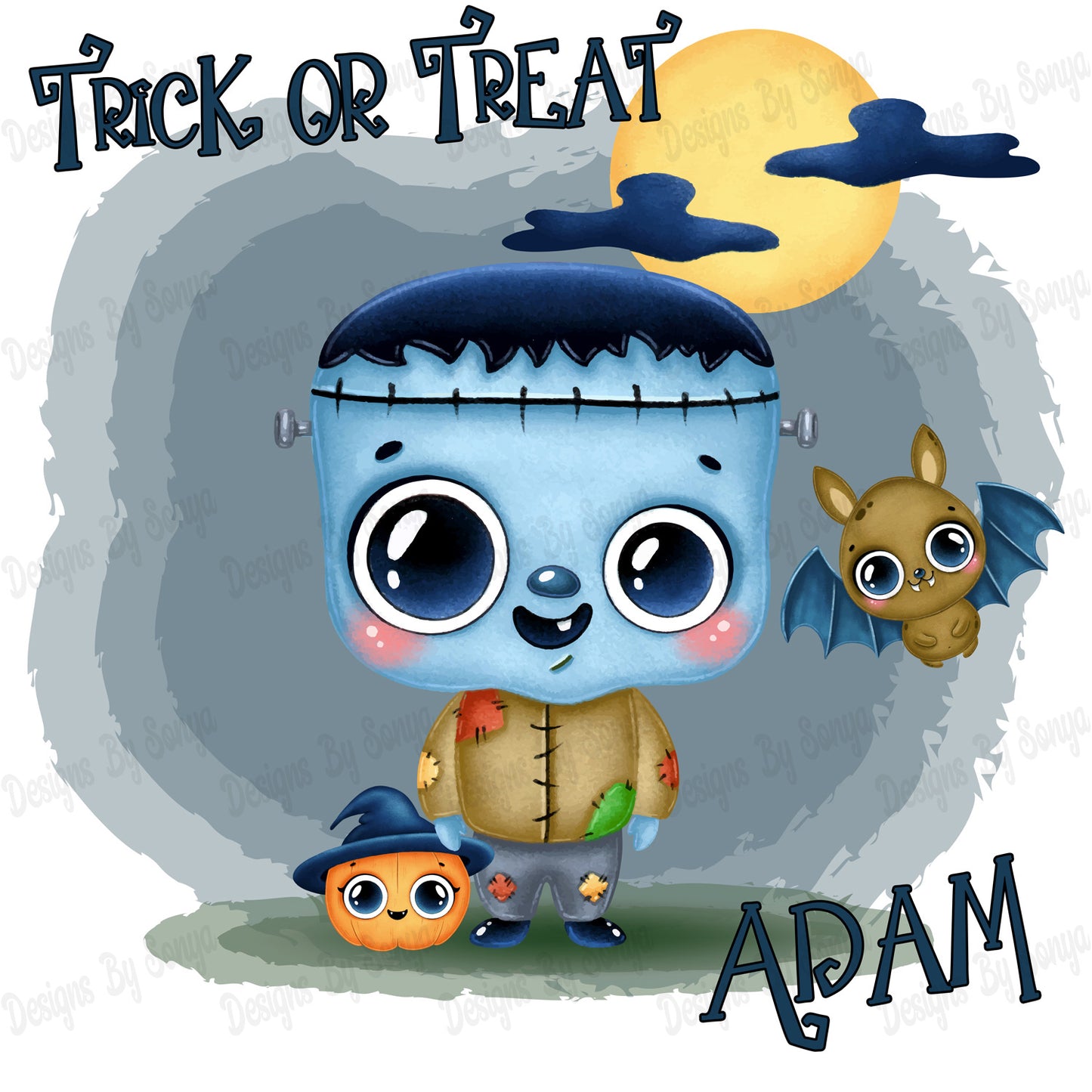 'Frankie' Frankenstein Monster Halloween Design