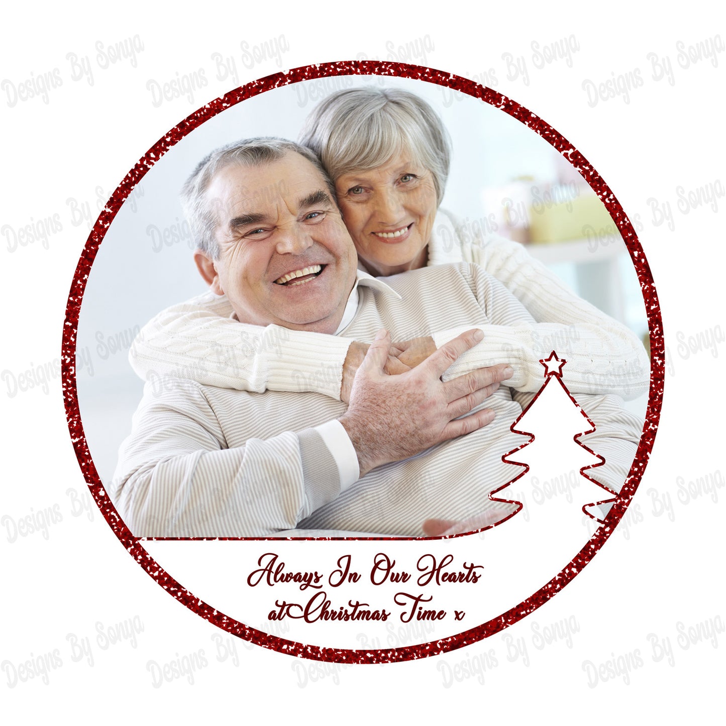 Circular Christmas Ornament Design