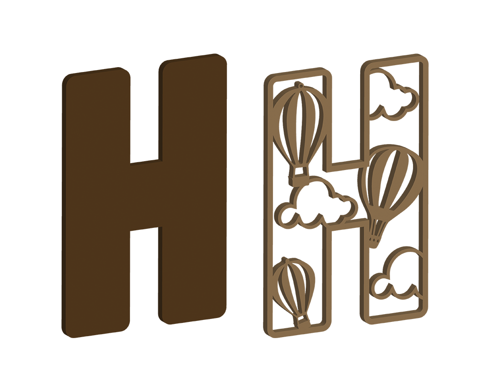 Hot Air Balloon Themed Letters