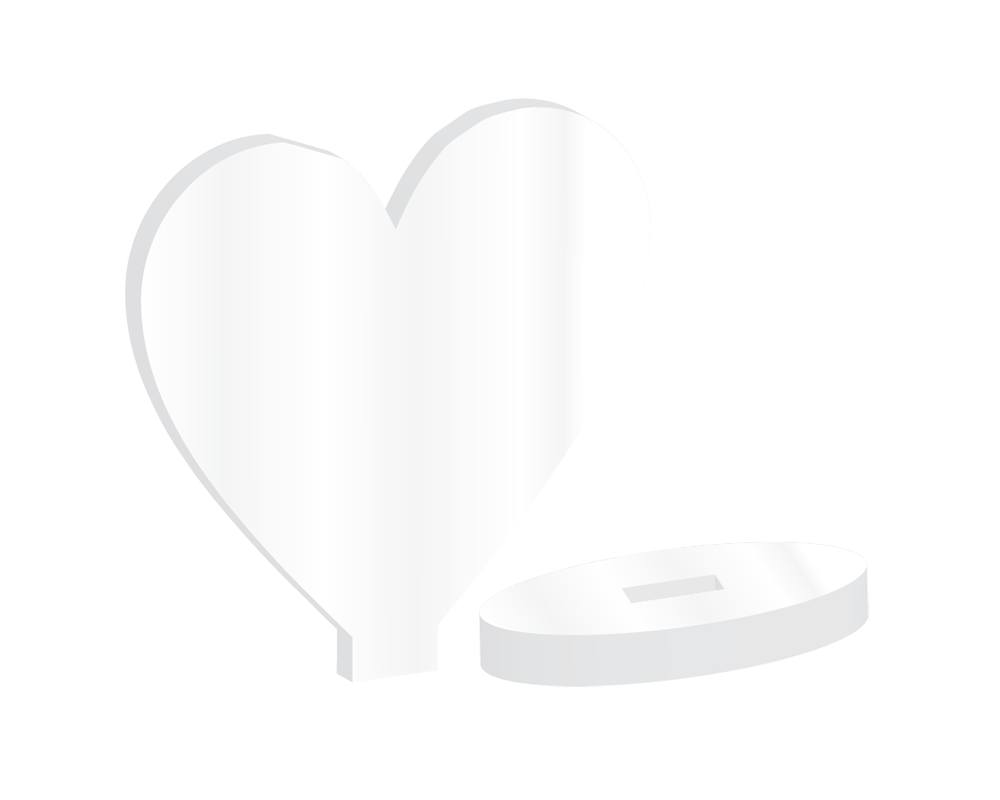 Small Heart Freestanding Table Decoration (5pcs)