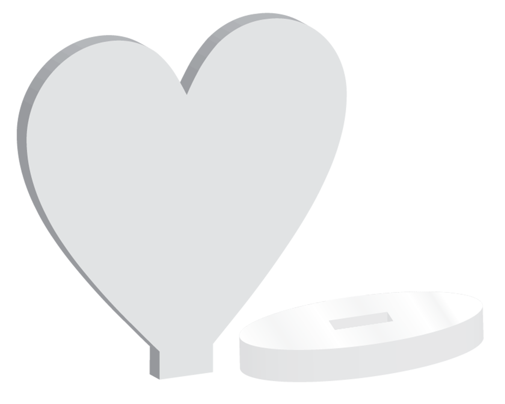 Small Heart Freestanding Table Decoration (5pcs)