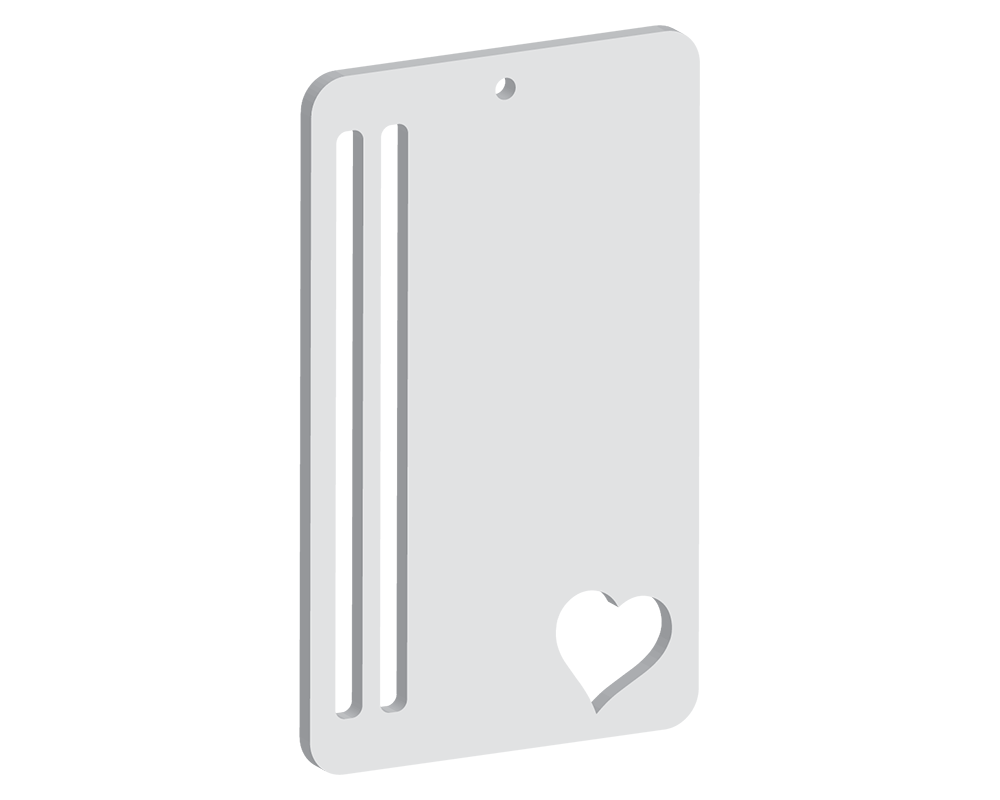 Heart Shaped Bank Note Holding Tag