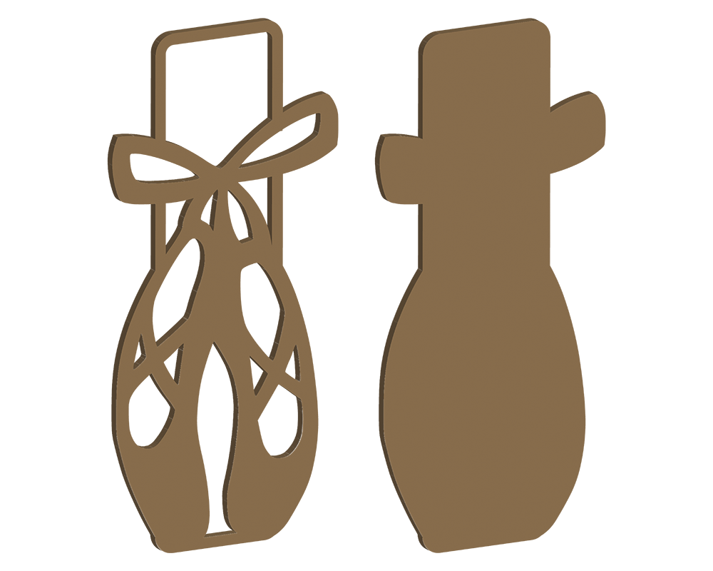 MDF Pointe Shoe Themed Letters