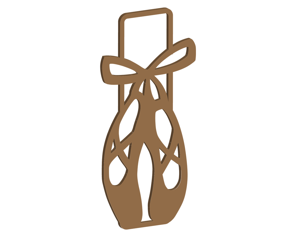 MDF Pointe Shoe Themed Letters