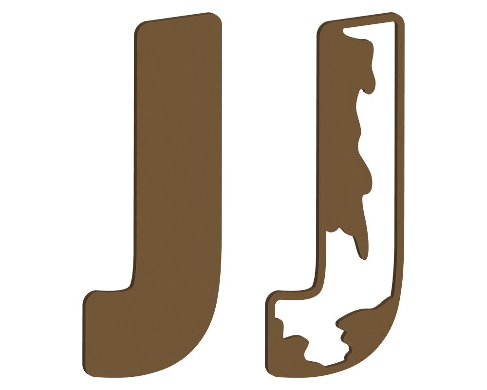 MDF Cow Themed Letters
