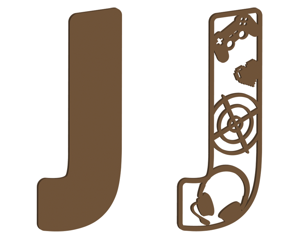 MDF Gamer Themed Letters