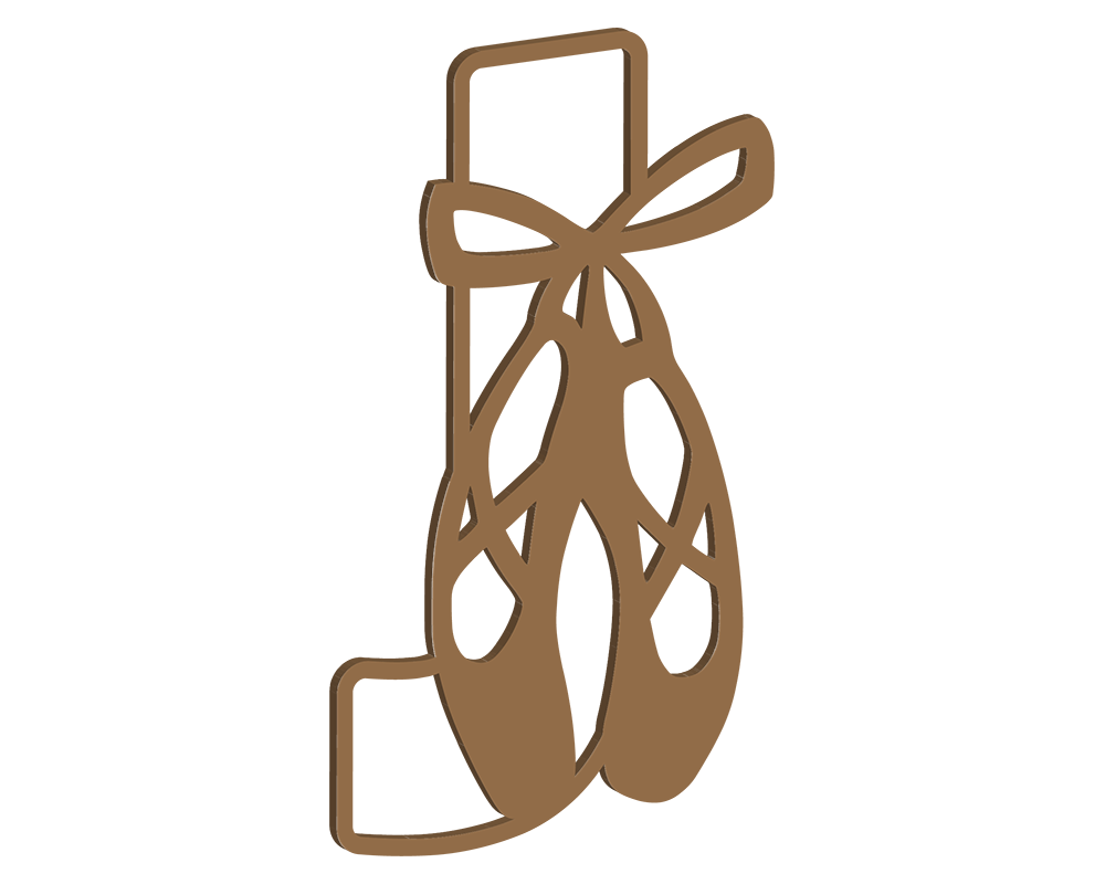 MDF Pointe Shoe Themed Letters