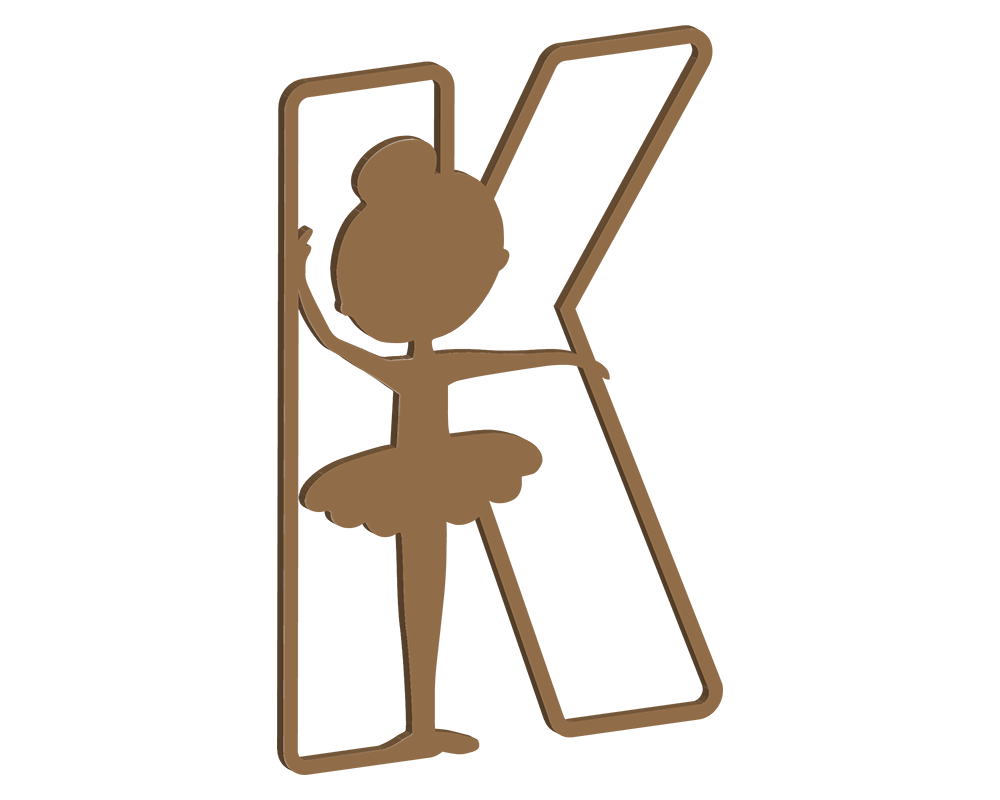 MDF Ballerina Themed Letters