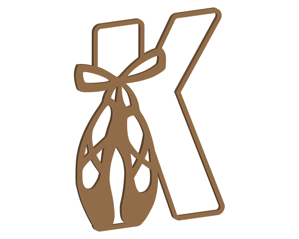 MDF Pointe Shoe Themed Letters
